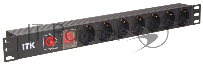 Блок PDU 7 розеток DIN49440 (нем. cтанд.), с LED выключателем,1U, без шнура, вх. IEC320 C14, алюминиевый профиль, черный PDU 7 розеток DIN49440 (нем. cтанд.), с LED выключателем,1U, без шнура, вх. IEC320 C14, алюминиевый профиль, черный