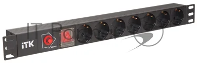 Блок PDU 7 розеток DIN49440 (нем. cтанд.), с LED выключателем,1U, без шнура, вх. IEC320 C14, алюминиевый профиль, черный PDU 7 розеток DIN49440 (нем. cтанд.), с LED выключателем,1U, без шнура, вх. IEC320 C14, алюминиевый профиль, черный