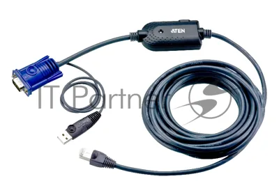 Модуль удлинителя, SVGA+KBD+MOUSE USB, 4.5 метр., для подкл. комп. к перекл. KH15xxA/KH15xxAi/KL15xxA/KH25xxA, макс.разреш. 1600х1200, RJ45+HD-DB15+USB A-тип, Female+2xMale, без Б.П., (DDC2B) USB CPU Module/cat 5 cable for KH2516A