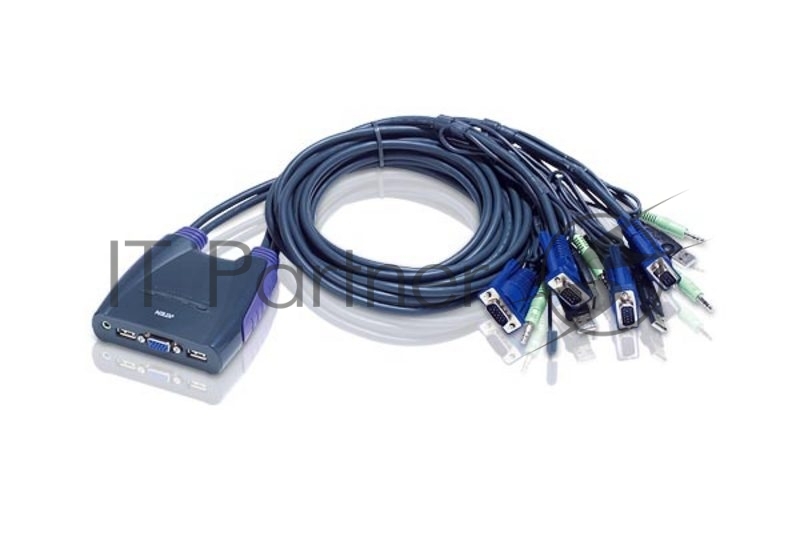 Переключатель электронный ATEN PETITE 4 PORT USB KVM SWITCH W/2.5M W/1.