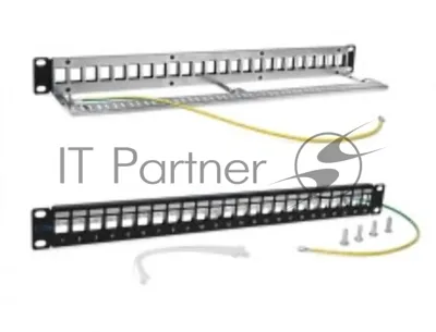 Патч-панель наборная Lanmaster TWT-PP24OK-STP 19" 1U 24xRJ45 FTP