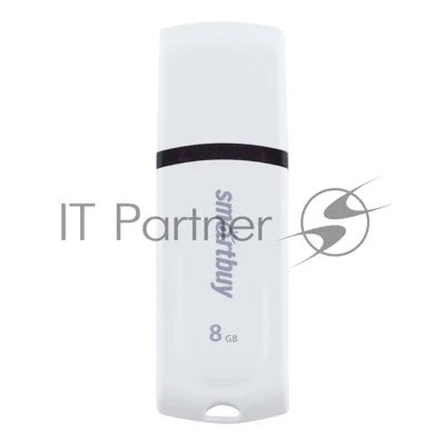 Флешка USB Smartbuy Paean (SB8GBPN-W), 8Gb, USB 2.0, R/W 15/5, белый