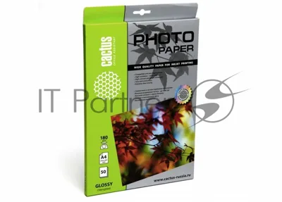 Фотобумага Cactus CS-GA418050 A4/180г/м2/50л. глянцевая для струйной печати