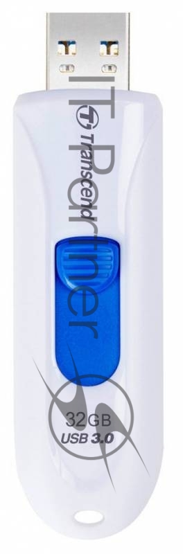 Флешка USB Transcend JetFlash 790 (TS32GJF790W), 32Gb, USB 3.0, R/W 90/40, белый/синий