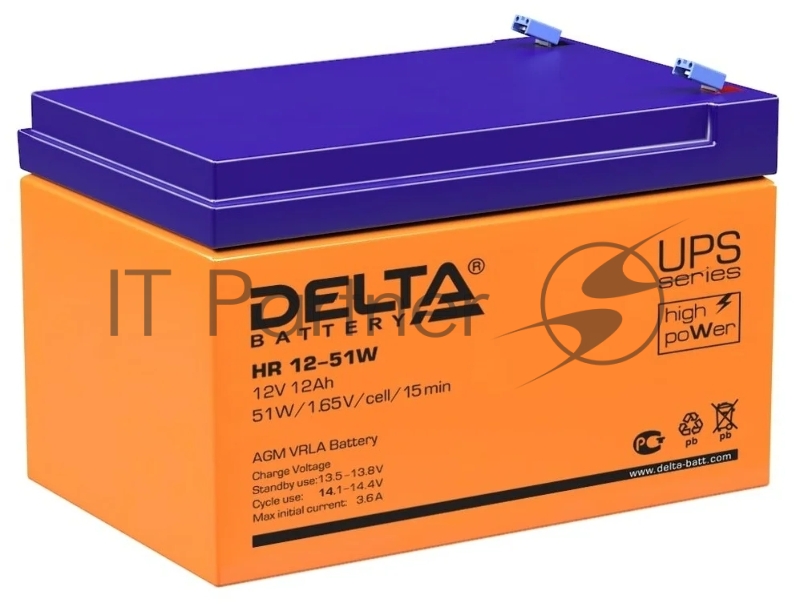 Батарея для ИБП Delta HR 12-51W (12V, 12Ah)