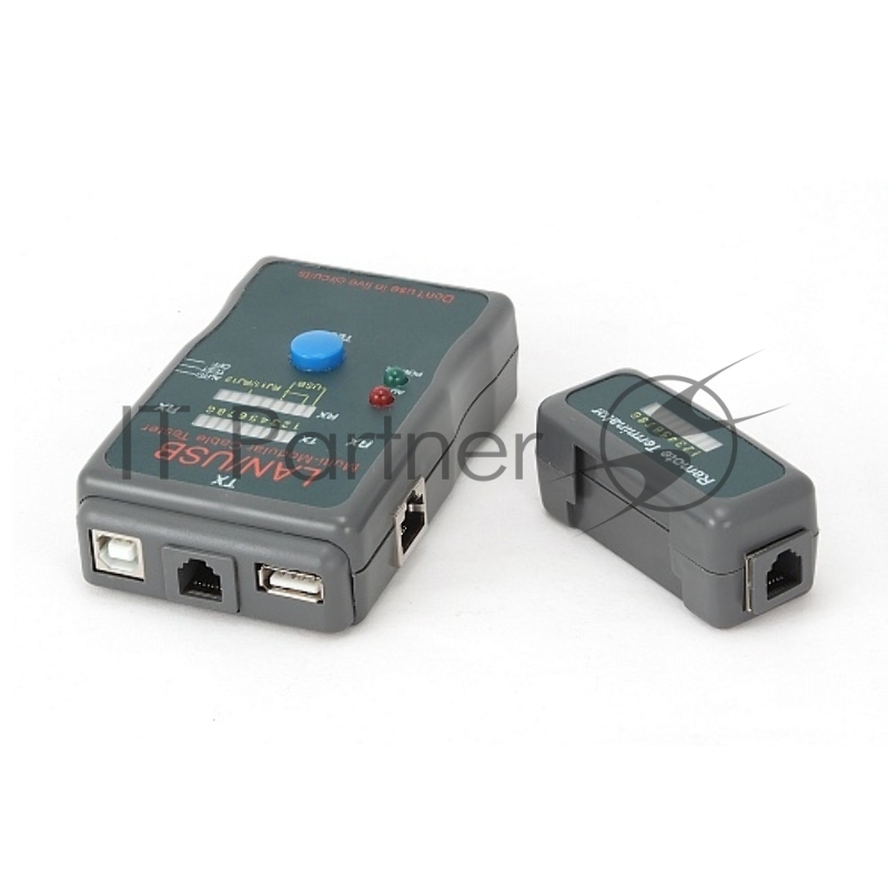 Тестер LAN Cablexpert NCT-2, 100/1000 Base-TX, для UTP, STP, RJ-11, USB-кабеля