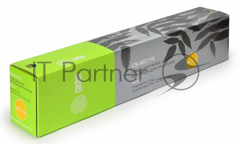 Картридж лазерный Cactus CS-WC118 (006R01179) черный (11000 стр.) для Xerox C118/M118