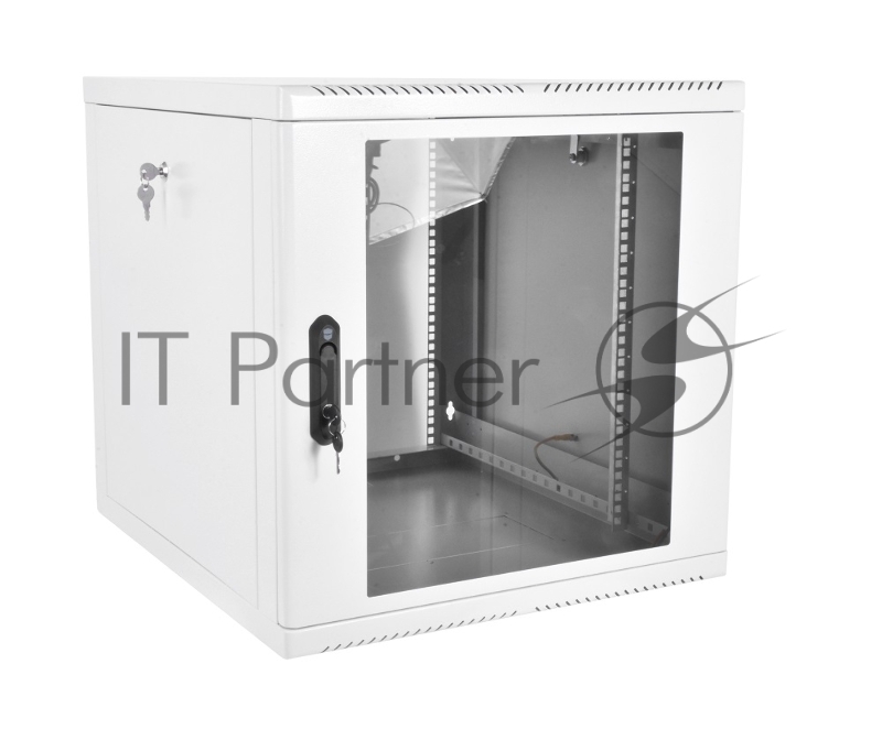 Шкаф настенный ЦМО ШРН-М-9.650 9U 600x650 мм пер. дв. стекл съемные бок. пан. 50 кг серый