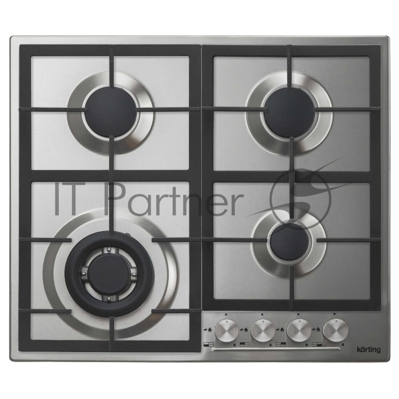 Газовая варочная поверхность Korting HG 665 CTX, 4 конфорки, эмалированный металл, 8300 Вт