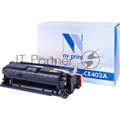Картридж лазерный NVPrint совместимый HP CE402A Yellow для CLJ Color M551 (6000k)