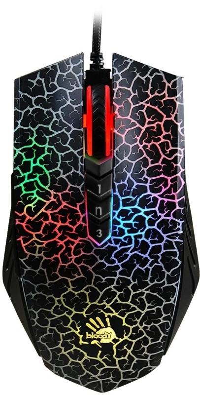 Мышь проводная A4Tech Bloody A7 черный, 4000 dpi, USB, кнопки - 8