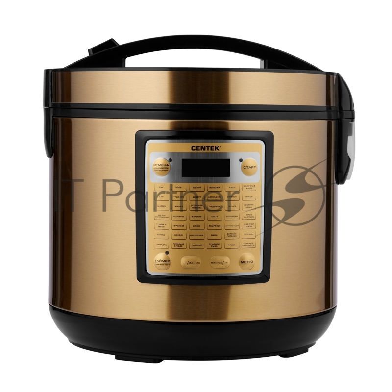Мультиварка Centek CT-1495 черный/золотистый, 5.0 л, 900 Вт, кнопки, 42 программы