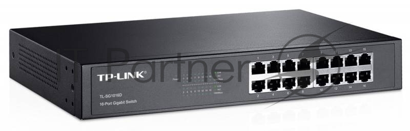 Коммутатор TP-Link SMB TL-SG1016D неуправляемый настольный/19U 16x10/100/1000BASE-T