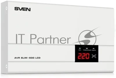 Сетевой фильтр SVEN (Стабилизатор напряжения) AVR SLIM-500 LCD