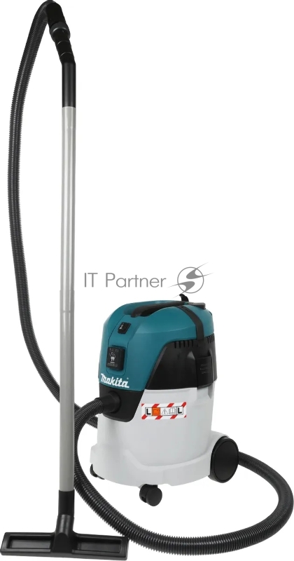 Строительный пылесос Makita VC2512L серый, 1000 Вт, уборка сухая/влажная, пылесборник мешок/контейнер, 25 л