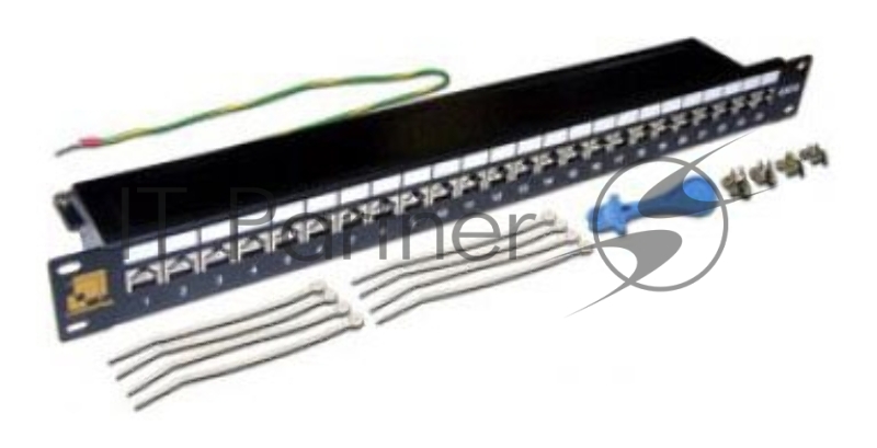 Патч-панель Lanmaster LAN-PPL24S6 19" 1U 24xRJ45 кат.6 FTP