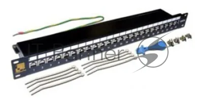 Патч-панель Lanmaster LAN-PPL24S6 19" 1U 24xRJ45 кат.6 FTP