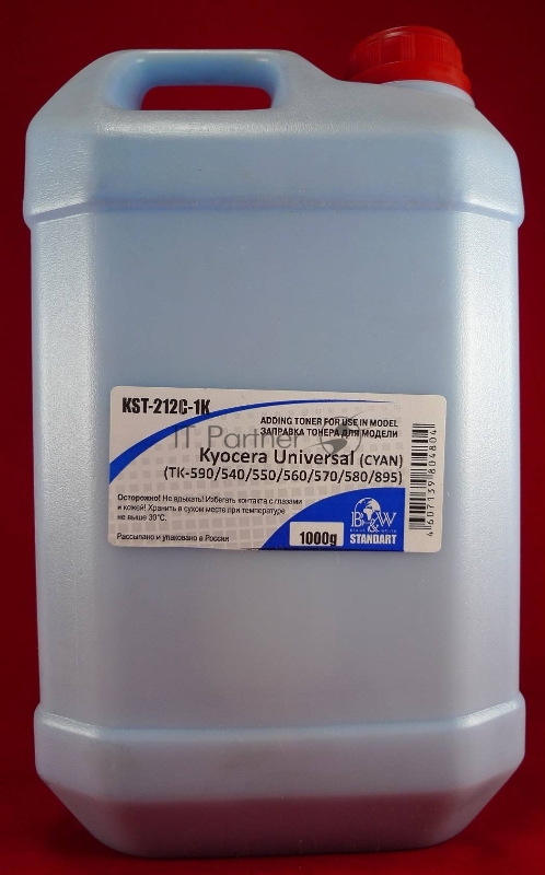 Тонер Kyocera Universal (TK-590/540/550/560/570/580/895) cyan (кан. 1кг) B&W Standart (Tomoegawa) фас России