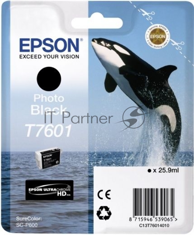 Картридж струйный Epson C13T76014010 черный фото (26 мл) для SC-P600