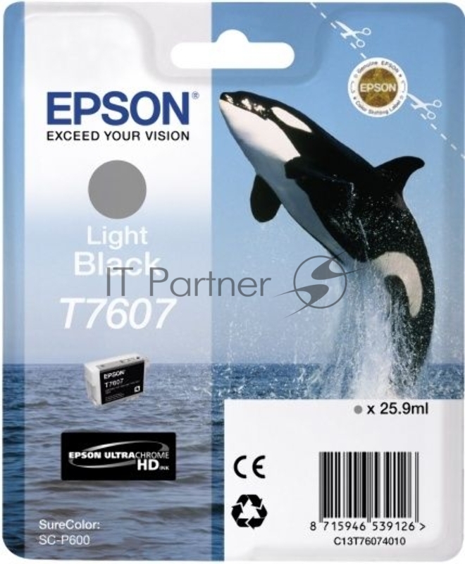 Картридж струйный Epson серый SC-P600
