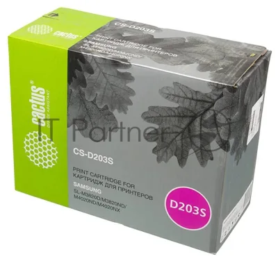 Картридж лазерный Cactus CS-D203S черный (3000 стр.) для Samsung SL-M3820D/M3820ND/M4020ND/M4020NX