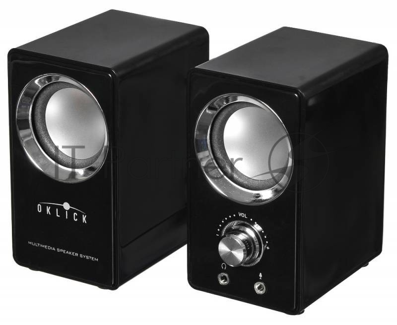 Акустическая система Oklick OK-116 2.0 черный 6Вт