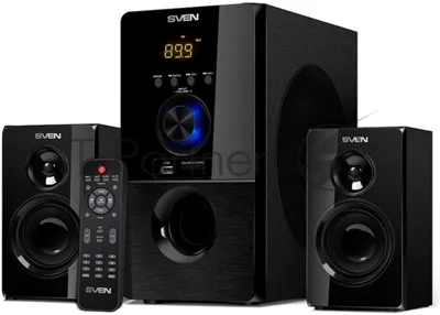 Акустическая система SVEN MS-2050 черный (2x12,5W + Subwoofer 30W, дерево, USB, SD, FM, ПДУ, Bluetooth)