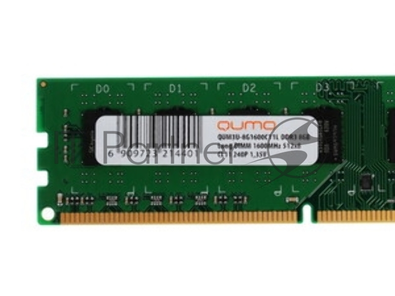 Оперативная память Qumo, DDR3, 8GB, (1x8GB,), UDIMM, 1600MHz, CL11