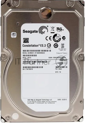 Жесткий диск HDD Seagate Constellation ES.3 1Tb 7200rpm SATA 128Mb 3.5"