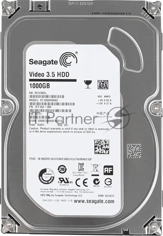 Жесткий диск HDD Seagate Video 3.5 HDD 1Tb 5900rpm SATA 64Mb 3.5"