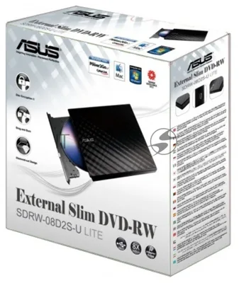 Оптический привод внешний DVD-RW Asus SDRW-08D2S-U LITE/WHT/G/A ASUS белый USB внешний RTL