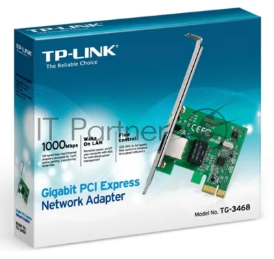 Сетевая карта TP-Link TG-3468 SOHO 32bit Gigabit PCIe, Realtek RTL8168B chipset