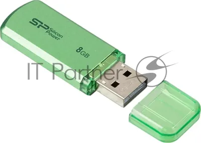 Флешка USB R/W Silicon Power R/W 8Gb Helios 101 SP008Gb,UF2101V1N USB 2.0 зеленый