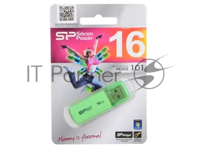Флешка USB 16 Gb Helios 101 SP016 Gb,UF2101V1N USB 2.0 зеленый
