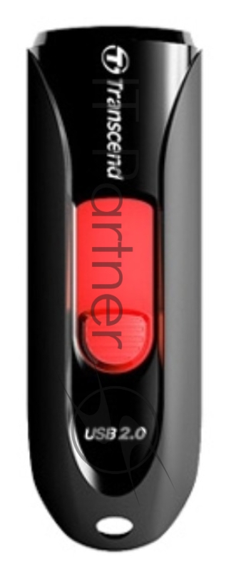 Флешка USB Transcend JetFlash 590 (TS16GJF590K), 16Gb, USB 2.0, R/W 15/5 черный/красный