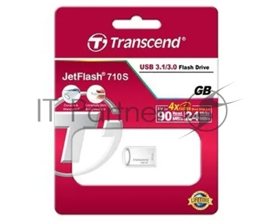 Флешка USB Transcend JetFlash 710s (TS32GJF710S), 32Gb, USB 3.0, R/W 90/40, серебристый