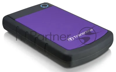 Внешний HDD 2.5" Transcend StoreJet 25H3, 2TB, USB 3.2 Gen 1 Type-A, 5400 rpm, фиолетовый