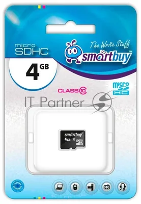 Флеш карта microSD 4Gb Smartbuy microSDHC Class 10