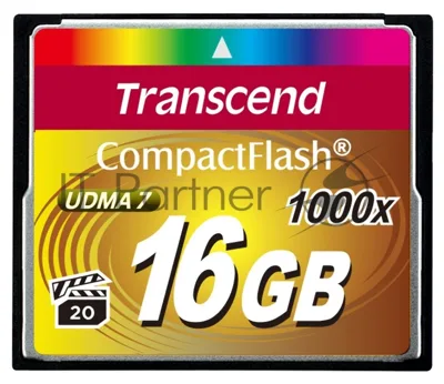 Флеш карта Transcend Ultimate TS16GCF1000/CF (Compact Flash)/16 ГБ/UDMA 7, VPG 65/160 МБ/с