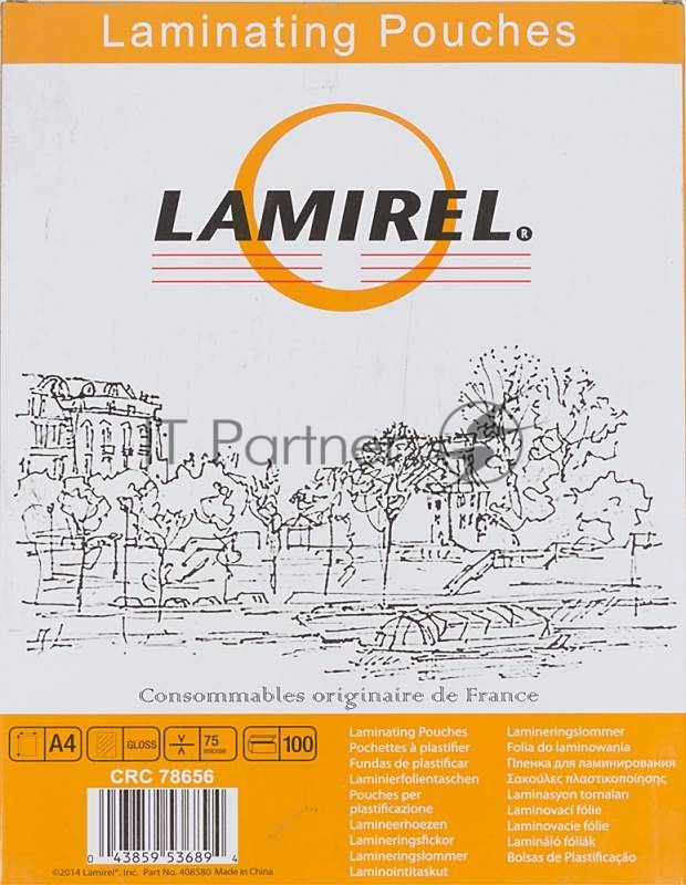 Пленка для ламинирования Lamirel LA-78656 75мкм A4 (100 шт) 216x303 мм