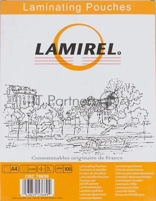 Пленка для ламинирования Lamirel LA-78656 75мкм A4 (100 шт) 216x303 мм