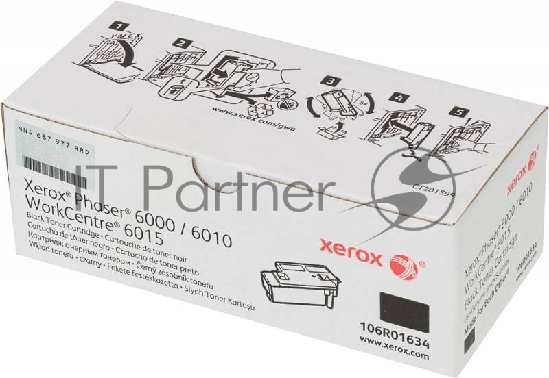 Картридж лазерный Xerox 106R01634 черный для Xerox Ph 6000/6010N/WC 6015 (2000 стр.)(Channels)