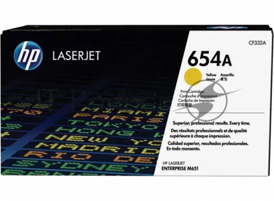 Тонер Картридж HP 654A CF332A желтый для HP CLJ Ent M651n/M651dn/M651xh/M680dn/M680f (15000 стр.)