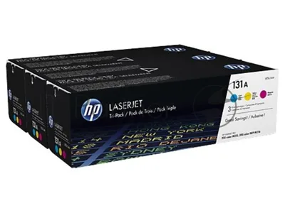 Картридж лазерный комплект HP 131A U0SL1AM голубой/пурпурный/желтый для HP LJ Pro 200/Color M251/M251n/M25 (3 х 1800 стр.)