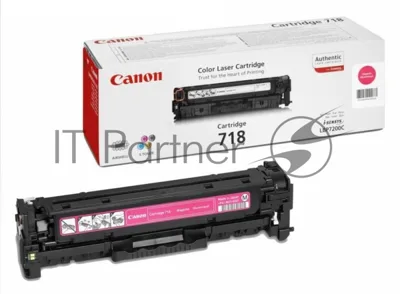 Картридж лазерный Canon Cartridge 718M (2660B002) пурпурный (2900 стр.) для Canon LBP7200/MF8330/8350