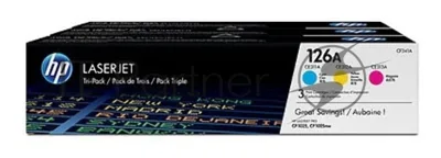 Картридж лазерный комплект HP CF341A голубой/пурпурный/желтый для LJ CP1025 3 х 1000 стр