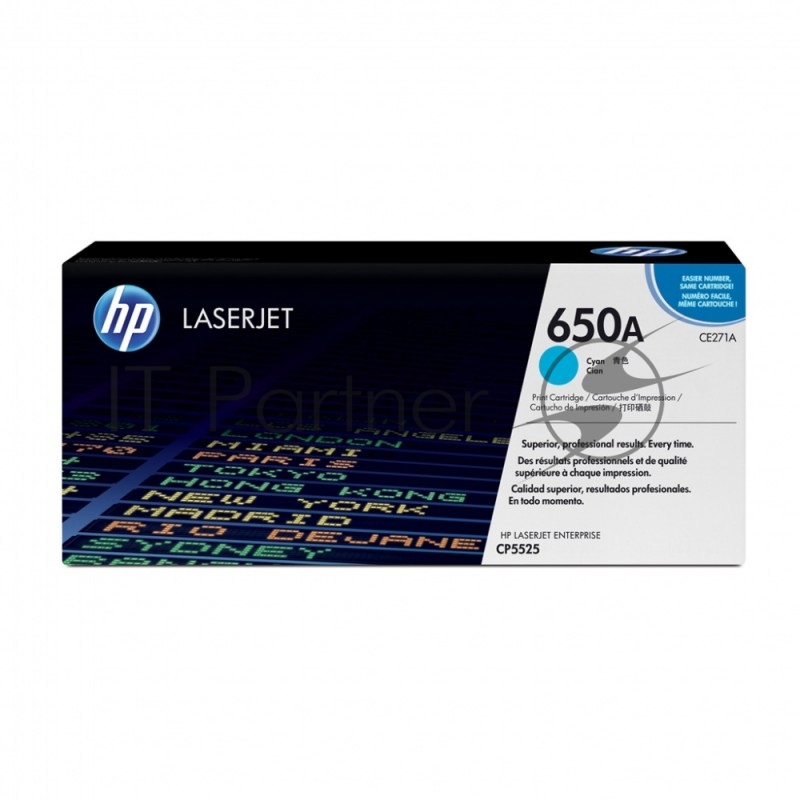 Картридж лазерный HP CE271A голубой для CLJ CP5520/5525 15000 стр.
