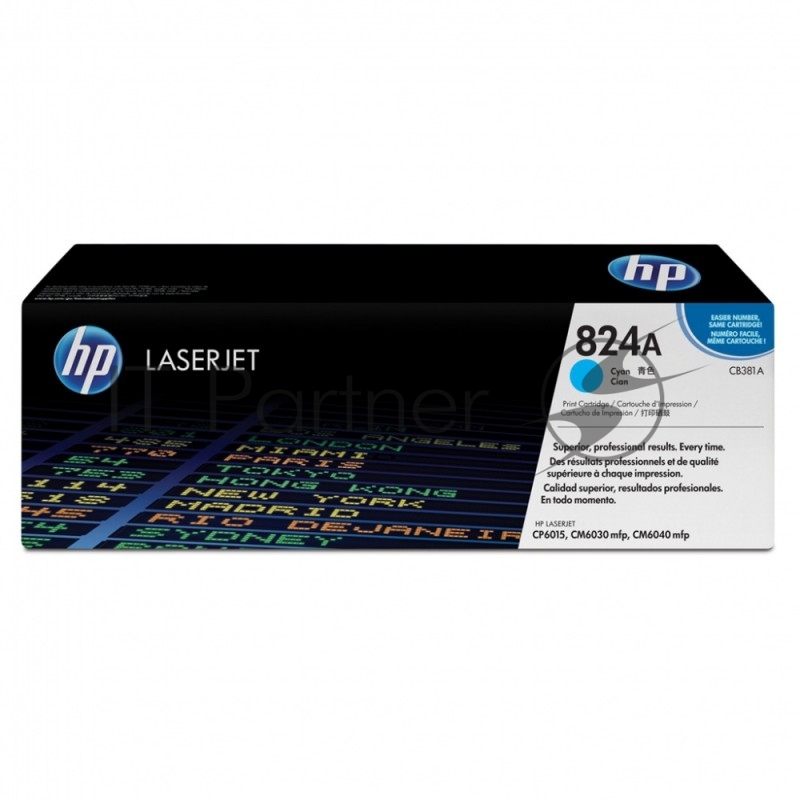 Картридж лазерный HP CB381A голубой Color LJ CP6015/CM6030mfp/CM6040mfp (21000 стр.)