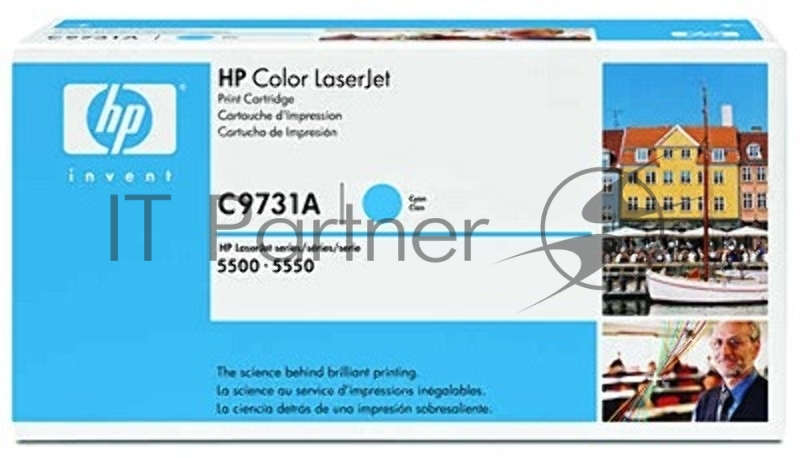 Картридж лазерный HP C9731A голубой для LJ 5500 12000 стр.