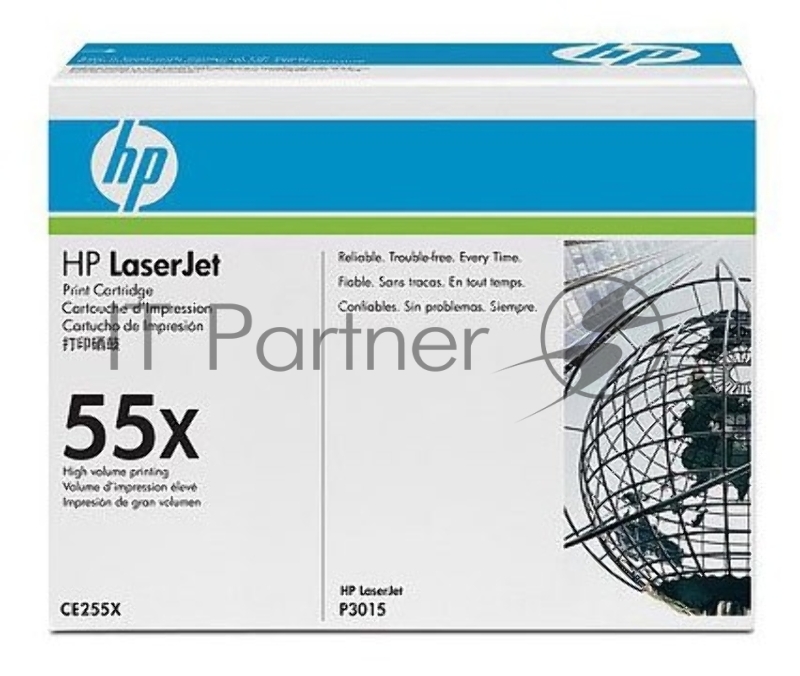Картридж лазерный HP CE255X черный для LaserJet P3015/P3015d/P3015dn/P3015x 12500 стр.